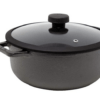 Meyer Pre-Seasoned Cast Iron Dutch Oven | Biryani Pot | Cast Iron Casserole with Heavy Bottom |Cooking Pot with Lid| Biryani Pot Induction bottom| Stew Pot| Cast Iron Cookware, 26cm/ 5.2 Litre, Black